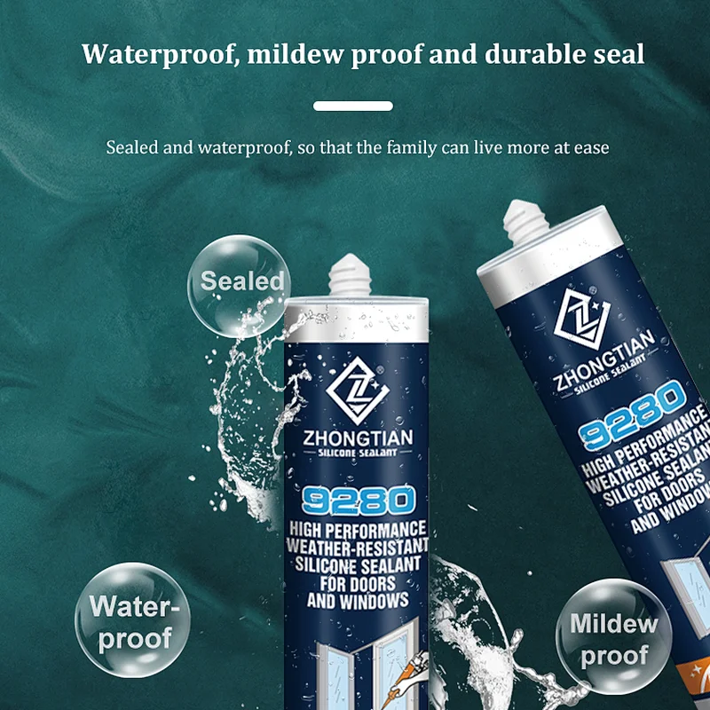 Zhongtian supplier Hot Sell 3m clear silicone sealant Adhesive best