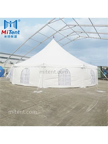 Dia.13m Decagon Pole Tent with Clear Walls for Kids Play Area