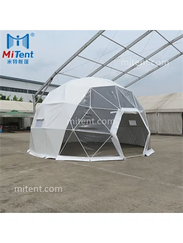 Dia.6meter Geodesic Dome Tent with White and  Clear PVC Roof for Cinema Party