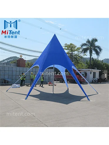 Outdoor Party Dia.8m Sun Shade Star Tent with Customized Roof Cover
