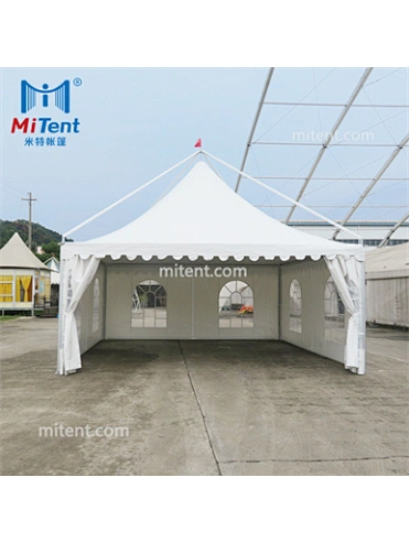 6x6m White PVC Outdoor Garden Picnic Gazebo Tent
