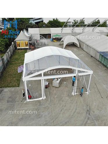 10x40m Arcum Dome Tent for 250-350 Seats Outdoor Wedding with White and Clear Covers