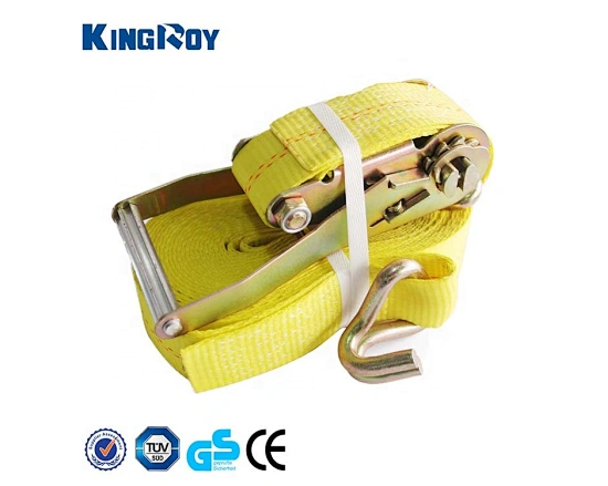 yellow ratchet tie down strap