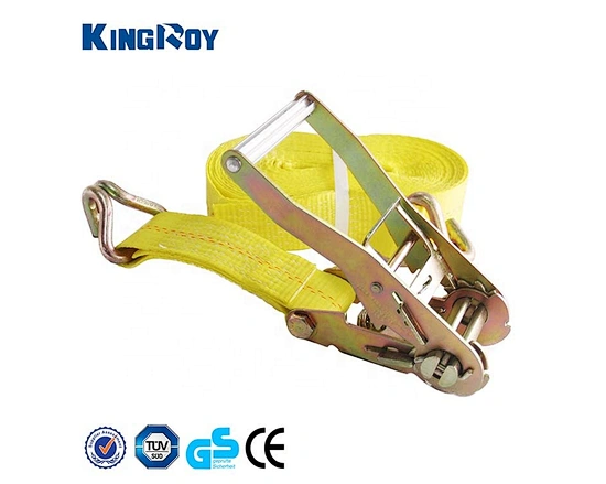 yellow ratchet tie down strap