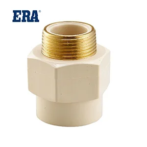 CPVC DIN STANDARD MALE ADAPTOR WITH BRASS INSERT,PRESSURE PIPES AND FITTINGS,FOR HOT AND COLD