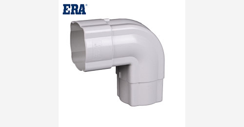 ERA PVC BS EN607/EN12200/EN1462 STANDARD GUTTER SQUARE 90 DEGREE ELBOW M/F