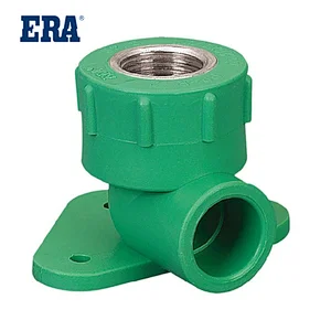 ERA PPR DIN8077/8088 STANDARDFEMALE THREAD ELBOW WALL PLATE, PRESSURE FOR HOT AND COLD