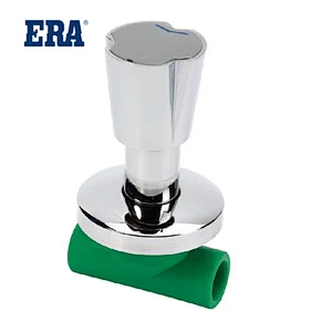 ERA PPR DIN8077/8088 STANDARD II STOP VALVE WITH CROME HANDLE, PRESSURE FOR HOT AND COLD