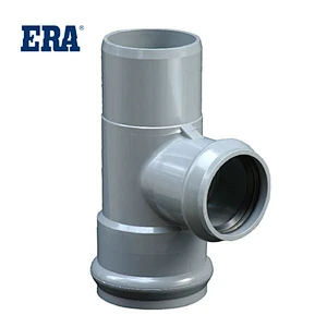 ERA BRAND PVC FITTINGS TWO FAUCET ONE INSERT REGULAR TEE,PVC PRESSURE FITTINGS WITH GASKET