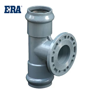 ERA BRAND PVC FITTINGS TWO FAUCET ONE FLANGE REDUCING TEE,PVC PRESSURE FITTINGS WITH GASKET