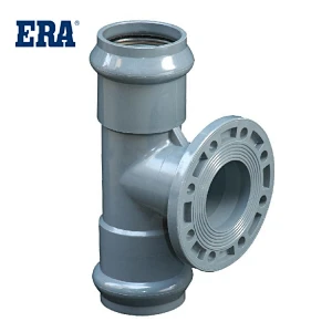 ERA BRAND PVC FITTINGS TWO FAUCET ONE FLANGE REDUCING TEE,PVC PRESSURE FITTINGS WITH GASKET