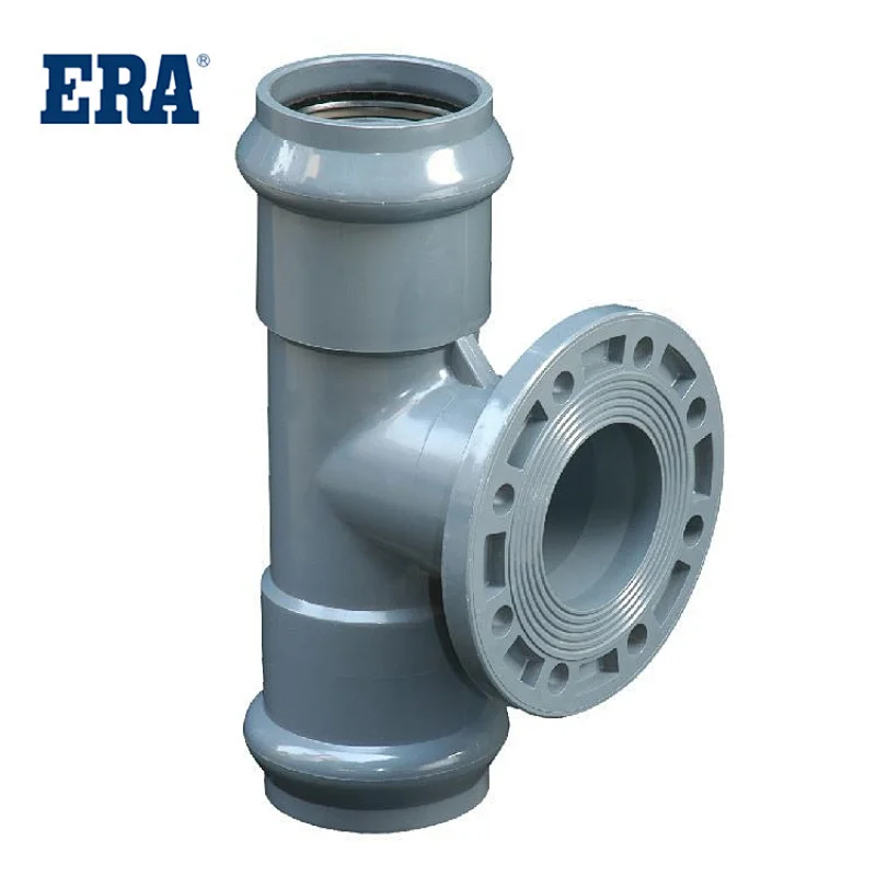 ERA BRAND PVC FITTINGS TWO FAUCET ONE FLANGE REDUCING TEE,PVC PRESSURE FITTINGS WITH GASKET