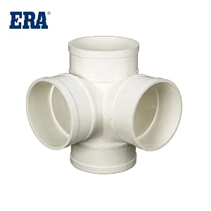 ERA BRAND PVC PIPE SYSTEM DRAINAGE FITTINGS CUBIC CROSS DIN FOR BS1329 BS1401 STANDARD