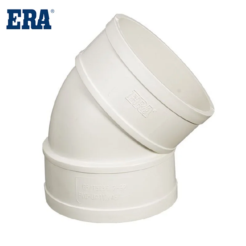 ERA PVC PIPE SYSTEM DRAINAGE FITTINGS 45 ELBOW DIN/BS STANDARD BS1329 BS1401