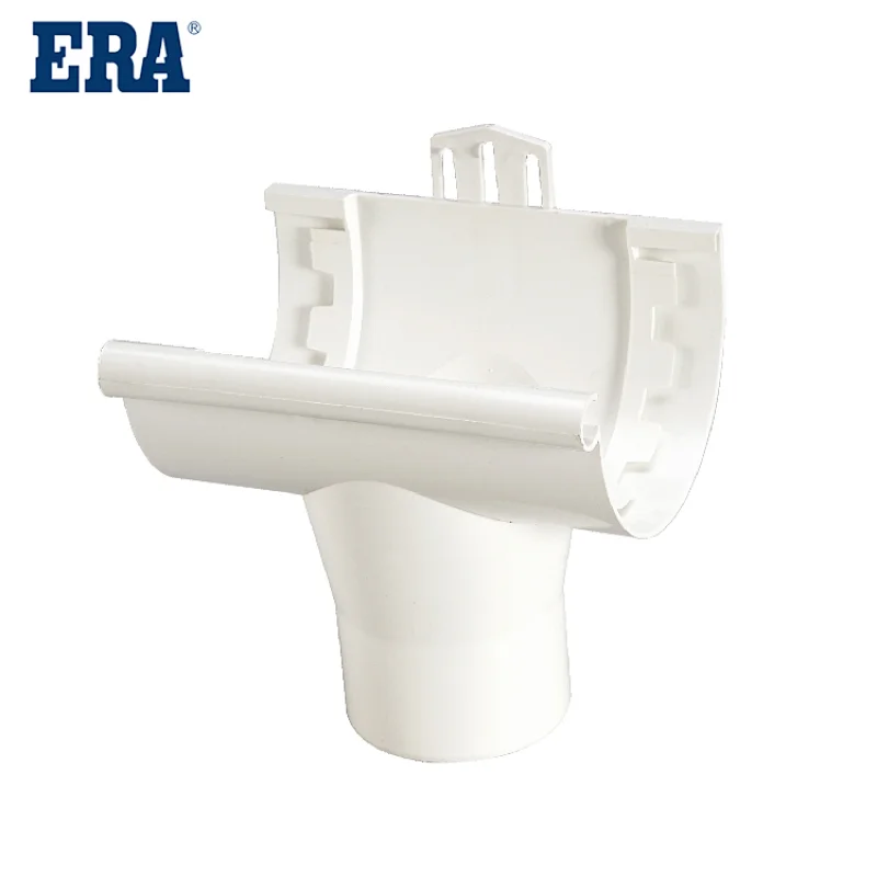ERA BRAND PVC GUTTERS ACCESSORY TEE,BS EN607/EN12200/EN1462 STANDARD PVC GUTTERS AND FITTINGS