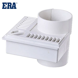 ERA BRAND PVC PIPE SYSTEM DRAINAGE FITTING SQUARE ANGLE FLOOR DRAIN FOR BS1329 BS1401 STANDARD