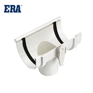 ERA BRAND PVC GUTTERS TEE WITH GASKET, PVC GUTTERS AND FITTINGS