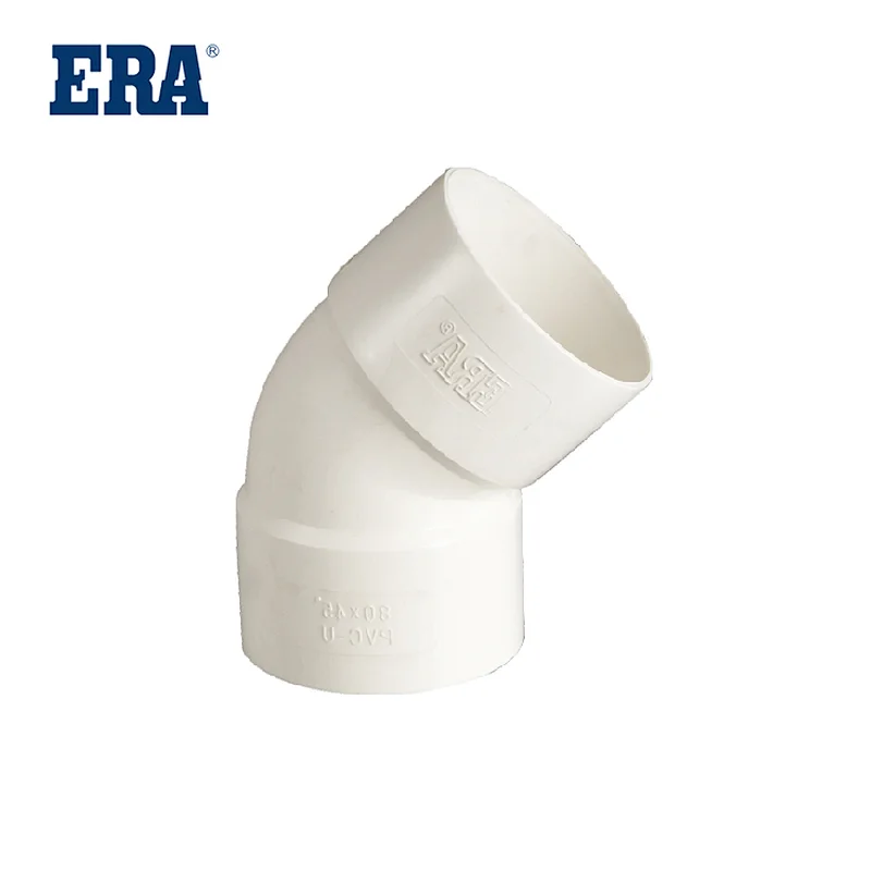 ERA BRAND PVC GUTTERS UDE03 45° ELBOW, PVC GUTTERS AND FITTINGS