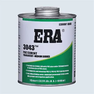 ERA BRAND,PVC Economy Grade Glue PVC 3043,ASTM D-2564 QB/T2568-2002 STANDARD