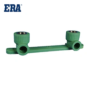 ERA BRAND PPR POUBLE FEMALE THREAD ELBOW WITH PLATE, DIN8077/8088 STANDARD PPR FITTINGS