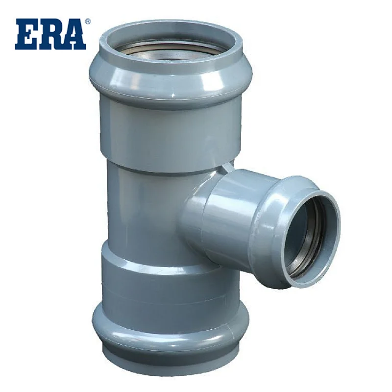 ERA BRAND PVC FITTINGS THREE FAUCET REDUCING TEE,PVC PRESSURE FITTINGS WITH GASKET