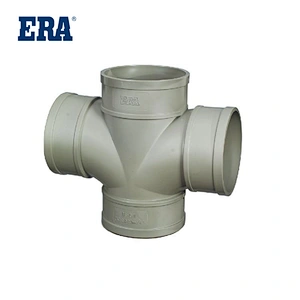 ERA BRAND PVC PIPE SYSTEM DRAINAGE FITTINGS PLANE CROSS FOR BS1329 BS1401 STANDARD