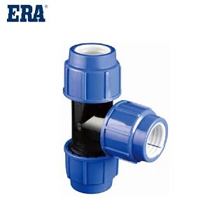 ERA PP PE IRRIGATION Compression Pipe Fittings PN10 Straight Tee,20mm-110mm Farm Irrigation Hoses