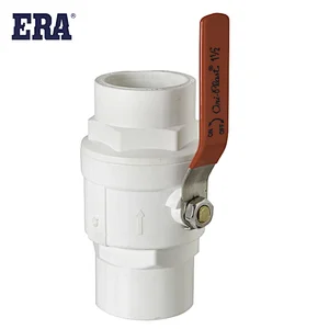 PVC Two Pcses Ball Valve With Stainless Steel Handle