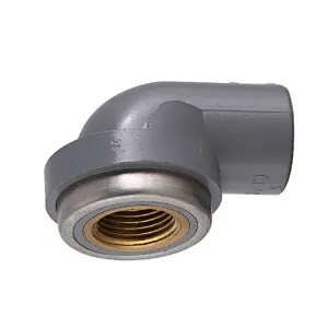 ERA BRAND PVC Pipe Fitting Schedule 80 Female Elbow with Brass,ASTM F439 STANDARD