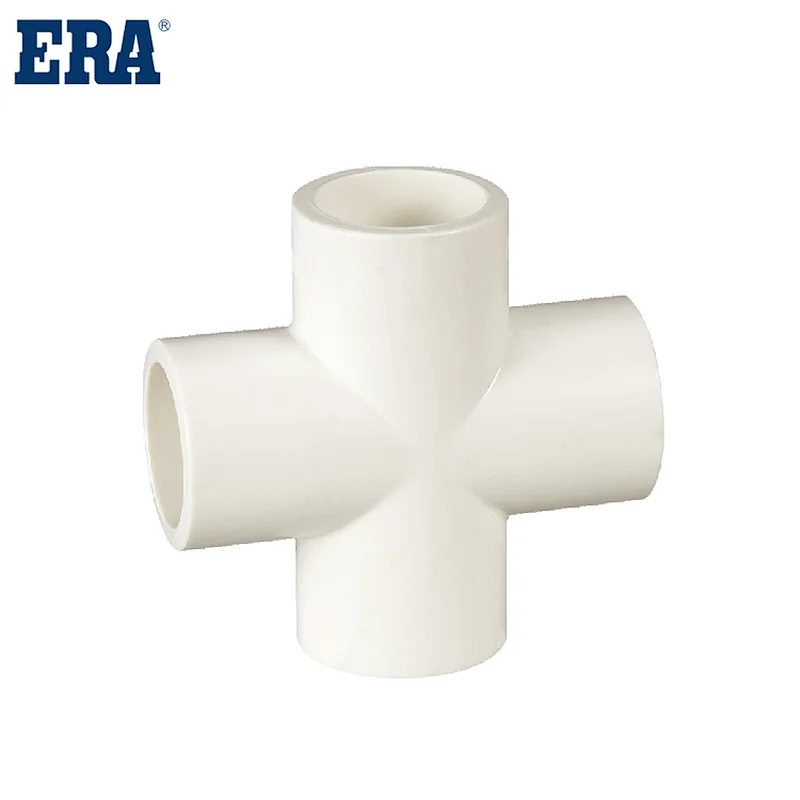 ERA Brand Cross fitting joint wholesale Promotional top quality pvc 4 way  for water supply pipe tee fittings