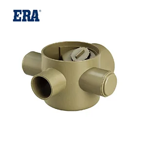 ERA BRAND PVC PIPE SYSTEM DRAINAGE FITTING GULLY TRAP Ceylon type(with three plugs) FOR BS1329 BS1401 STANDARD