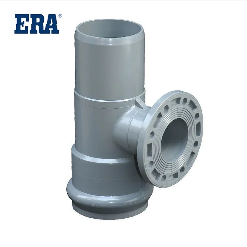 ERA BRAND PVC FITTINGS ONE FAUCET ONE FLANGE ONE INSERT REGULAR TEE,PVC PRESSURE FITTINGS WITH GASKET