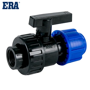 ERA High quality newest plastic ERA PP COMPRESSION FITTINGS PP MALE UNION VALVES