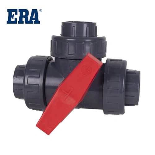 ERA PVC compact 3-ways ball valve Plumbing Material Fitting Plastic