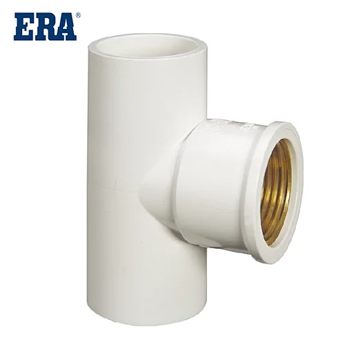 ERA High ISO1452 all type Standard Pressure Pipe Fittings Female Threaded Straight Tee inserted brass