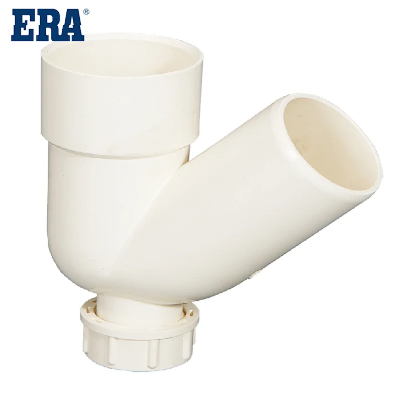 ERA BRAND PVC Sanitary Solvent Cement,Single Socket Trap(with Port),ISO3633 STANDARD PVC DRAINAGE FITTINGS