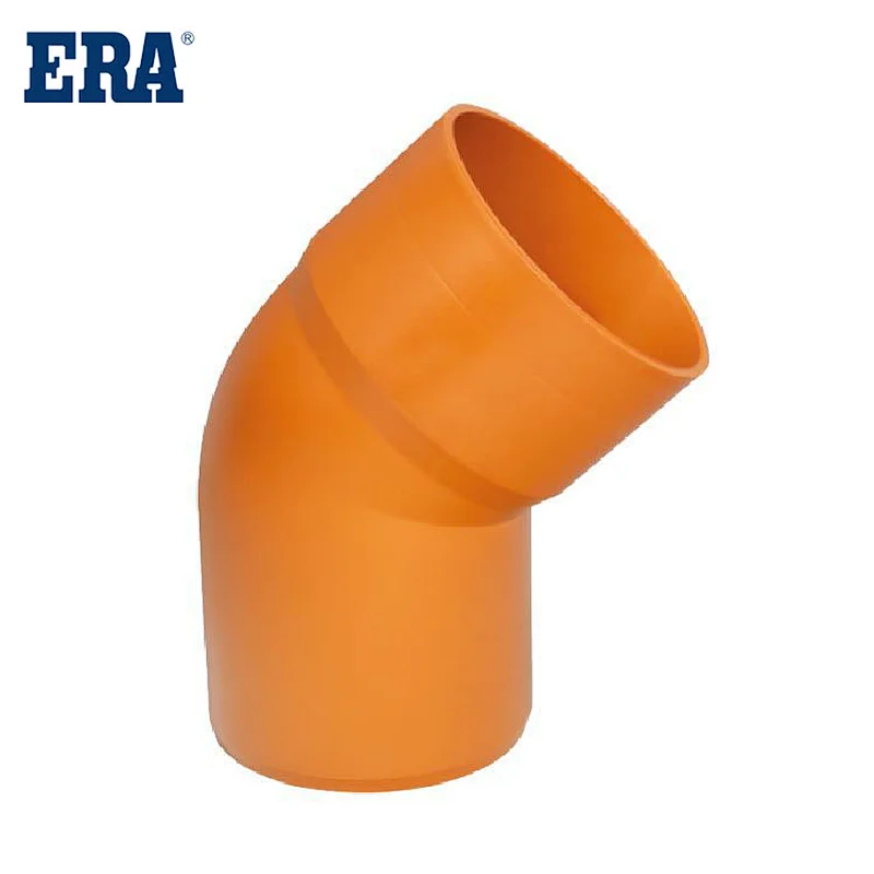 ERA BRAND PVC PIPE SYSTEM DRAINAGE FITTINGS 45° ELBOW M/F FOR BS1329 BS1401 STANDARD