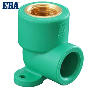 PPR DIN STANDARD II FEMALE THREAD ELBOW WITH PLATE, DIN8077/8088 STANDARD FITTINGS
