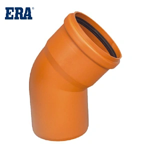 ERA BRAND PVC 30° ELBOW WITH SINGLE SOCKET RUBBER, EN1401 EN1329 STANDARD PVC DRAINAGE FITTINGS