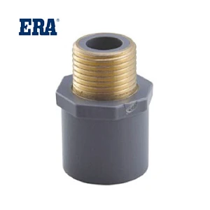 ERA PVC Pipe Fitting Schedul 80 Male Adaptor with Brass,ASTM F439 STANDARD