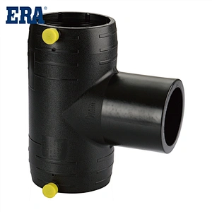 ERA Brand High quality HDPE/PE/Plastic Electrofusion Fittings For Water and Gas Equal Tee