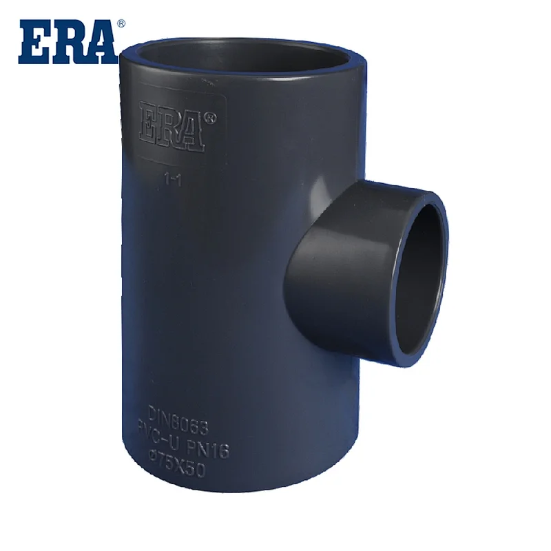 ERA DIN8063 PN16 PVC Pipe Fittings Reducing Tee With DVGW & CE Certificate