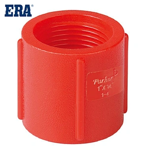 ERA PP/HDPE PEX Pipe Fitting Female Thread Coupling Malleable Pipe Nipple Threaded Malleable