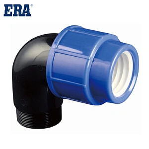 ERA PP/HDPE water supply and Compression irrigation Pipe Fittings Male Thread 90 degree Elbow ,PN16