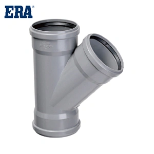 ERA BRAND PVC SKEW TEE WITH THREE RUBBER RINGS, EN1401 EN1329 STANDARD PVC DRAINAGE FITTINGS