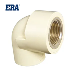 ERA BRAND CPVC FITTINGS ELBOW 90°ADAPTOR WITH BRASS INSERT,DIN STANDARD PRESSURE PIPES AND FITTINGS
