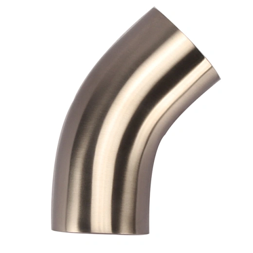 3A Stainless Steel Sanitary 45 Degree Welded Long Elbow