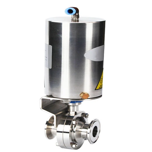 Sanitary Stainless Steel Pneumatic Butterfly Valve With Positioner
