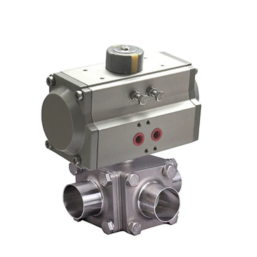 Sanitary Stainless Steel Pneumatic Tri Clamp Ball Valve