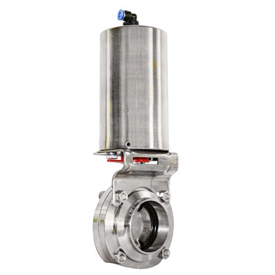 Sanitary Stainless Steel Welding Pneumatic Butterfly Valve